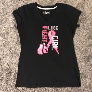 breast cancer awareness fight light a girl t-shirt